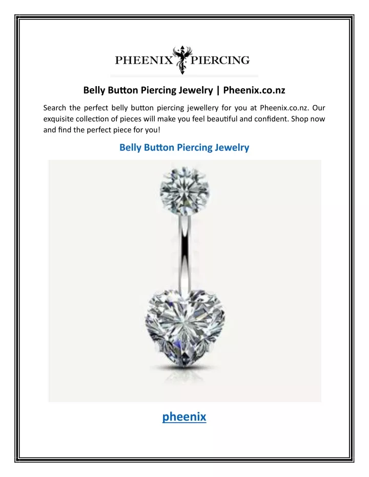 belly button piercing jewelry pheenix co nz