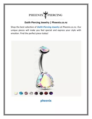 Daith Piercing Jewelry | Pheenix.co.nz