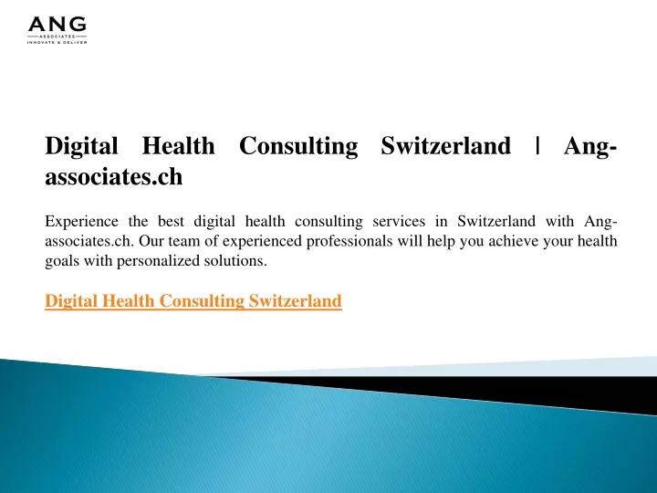 digital health consulting switzerland
