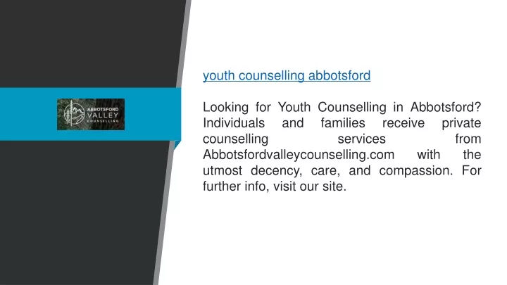 youth counselling abbotsford looking for youth