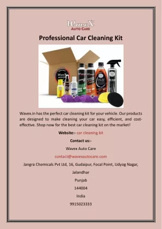 Professional Car Cleaning Kit
