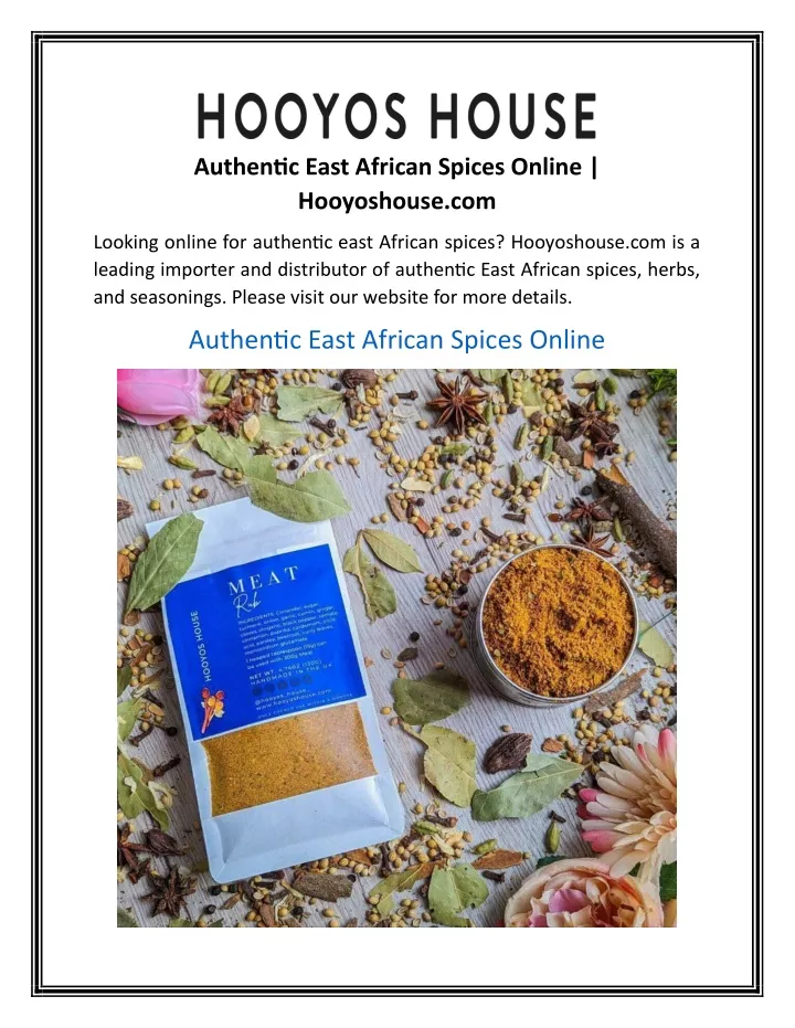 authentic east african spices online hooyoshouse