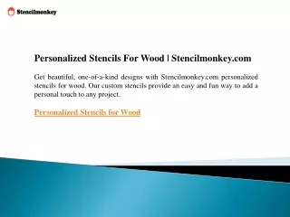 personalized stencils for wood stencilmonkey