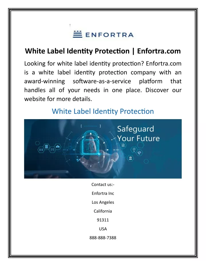 white label identity protection enfortra com