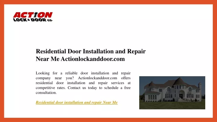 residential door installation and repair near