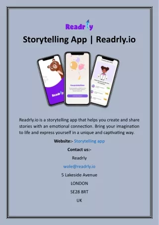 Storytelling App  Readrly.io