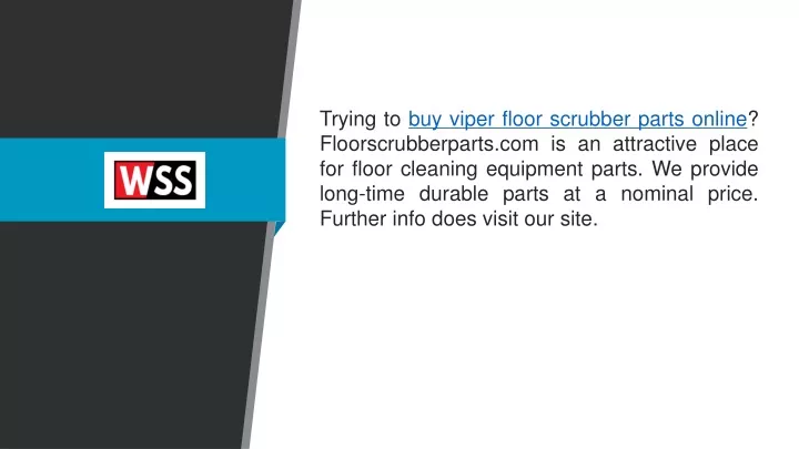 trying to buy viper floor scrubber parts online