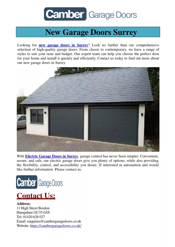 new garage doors surrey