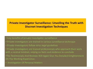 private investigator surveillance unveiling the truth with discreet investigation techniques