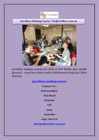 Jewellery Making Course | Podjewellery.com.au