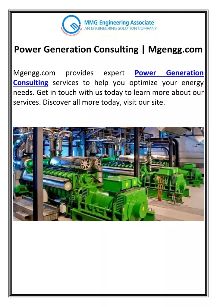 power generation consulting mgengg com