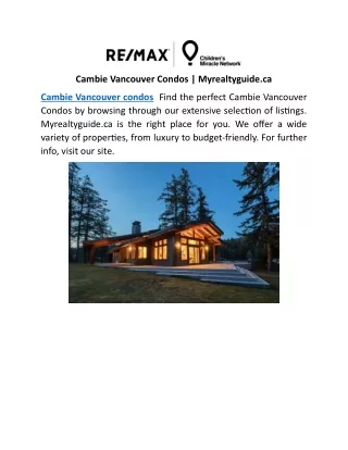 cambie vancouver condos myrealtyguide ca