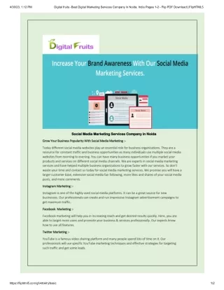 Digital fruits -Best Digital Marketing Services Company in Noida, India