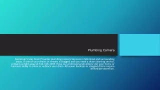 Plumbing Camera PPT