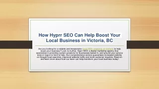 how hyprr seo can help boost your local business in victoria bc