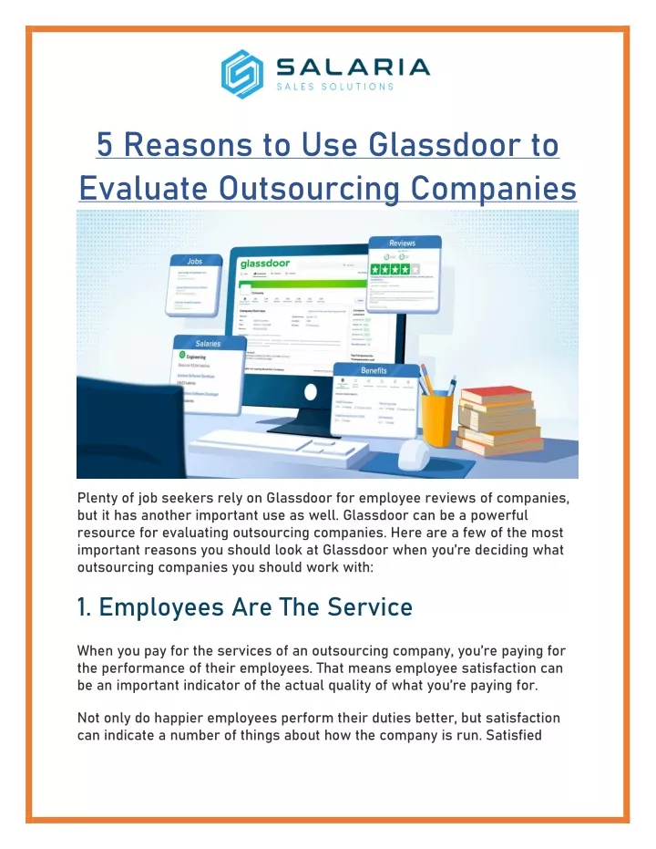 5 reasons to use glassdoor to evaluate