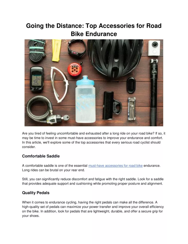 going the distance top accessories for road bike