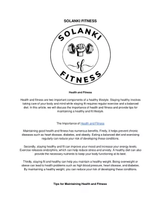 solanki fitness