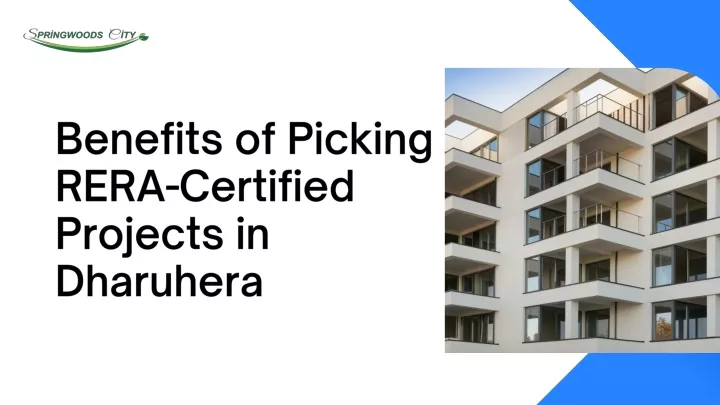 benefits of picking rera certified projects