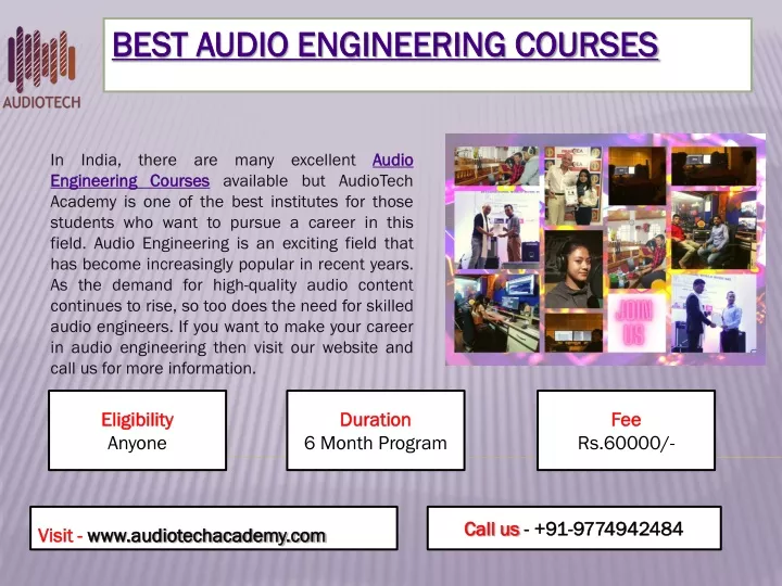 best audio engineering courses