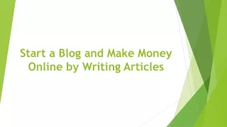 start a blog and make money online by writing articles