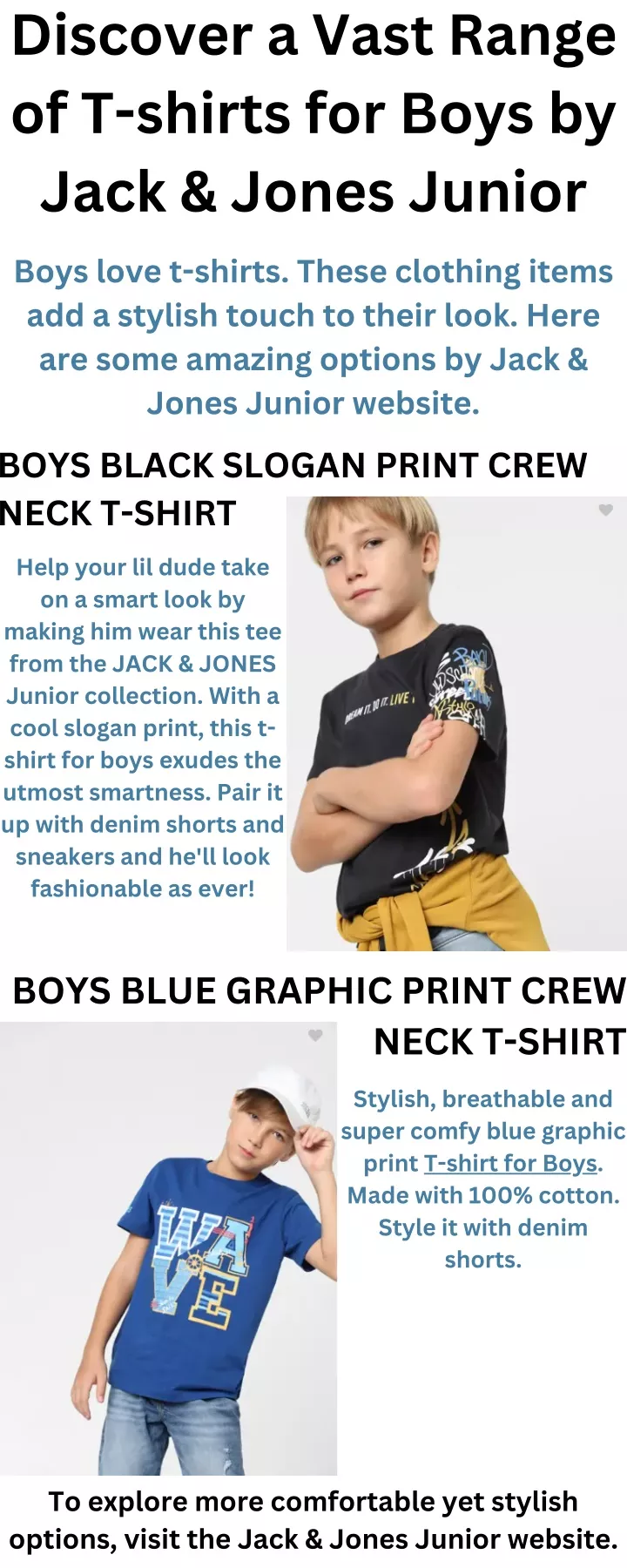 discover a vast range of t shirts for boys