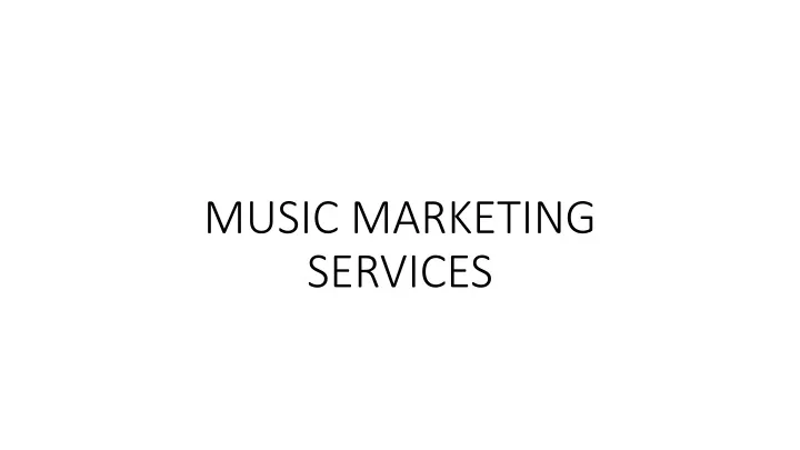 music marketing services