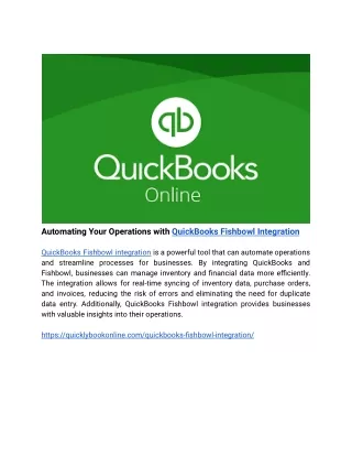 automating your operations with quickbooks