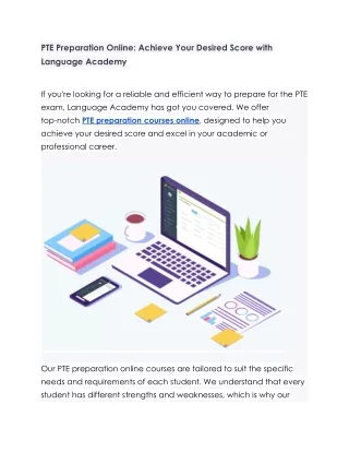 Excel in the PTE Exam with Language Academy's Online Preparation Course