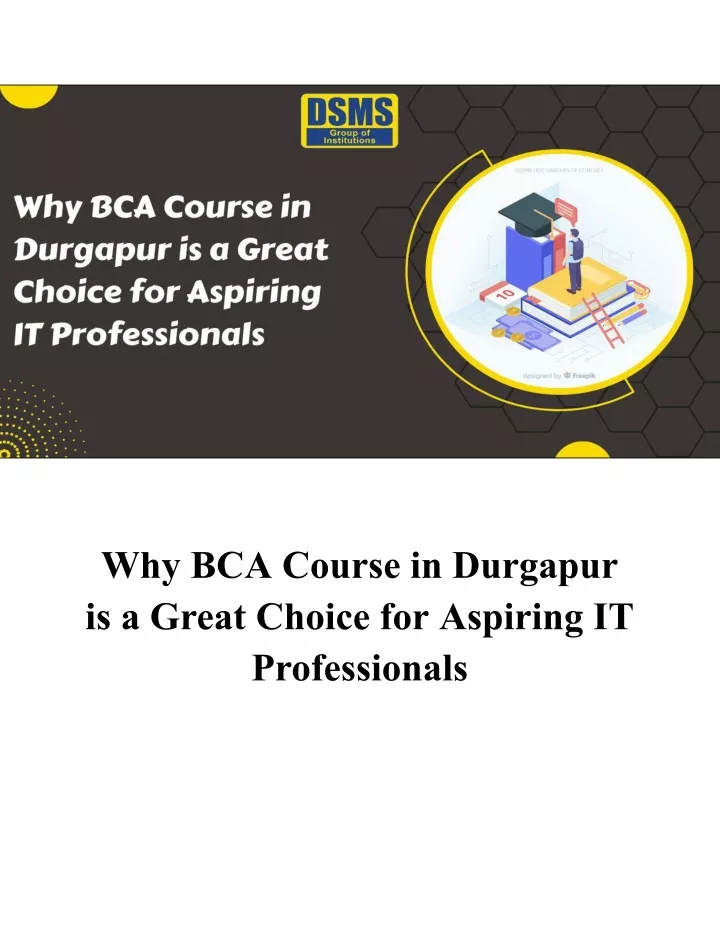 why bca course in durgapur is a great choice