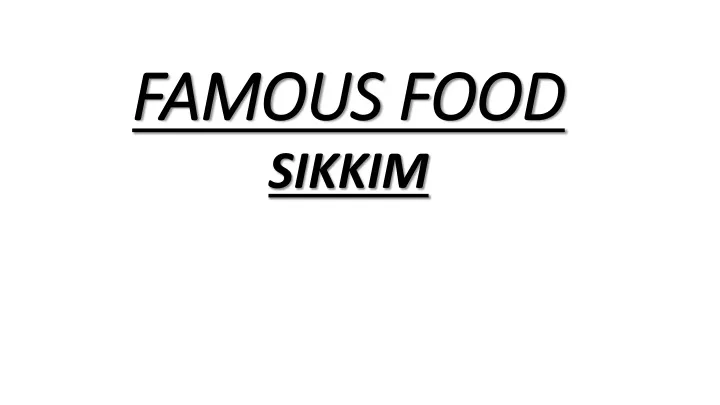 famous food