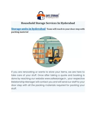 Household Storage Services In Hyderabad