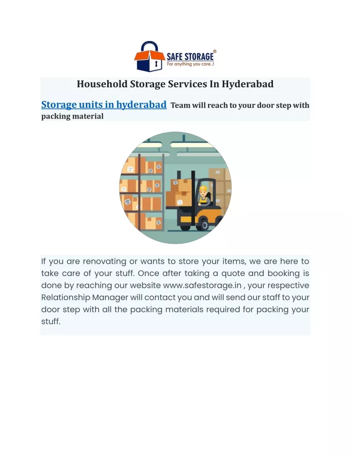 household storage services in hyderabad