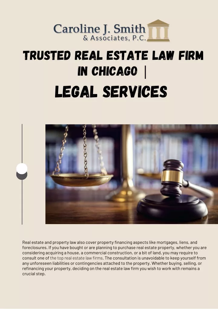 trusted real estate law firm in chicago legal