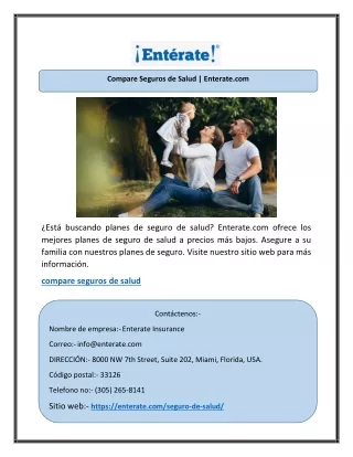 compare seguros de salud enterate com