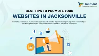Best tips to Promote your websites in Jacksonville