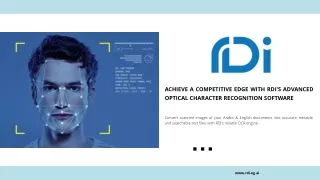 Achieve a Competitive Edge With RDI's Advanced Optical Character Recognition Software