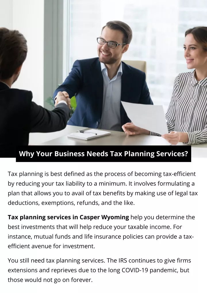 why your business needs tax planning services