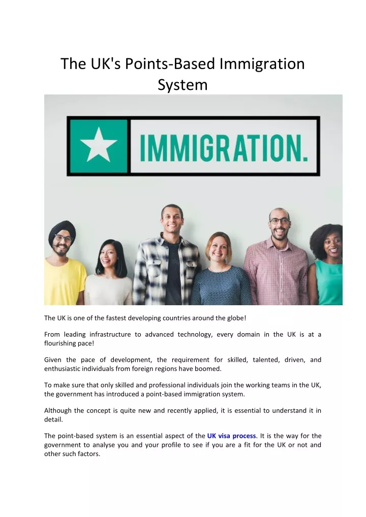 the uk s points based immigration system