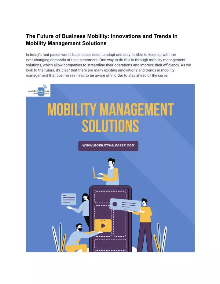 the future of business mobility innovations