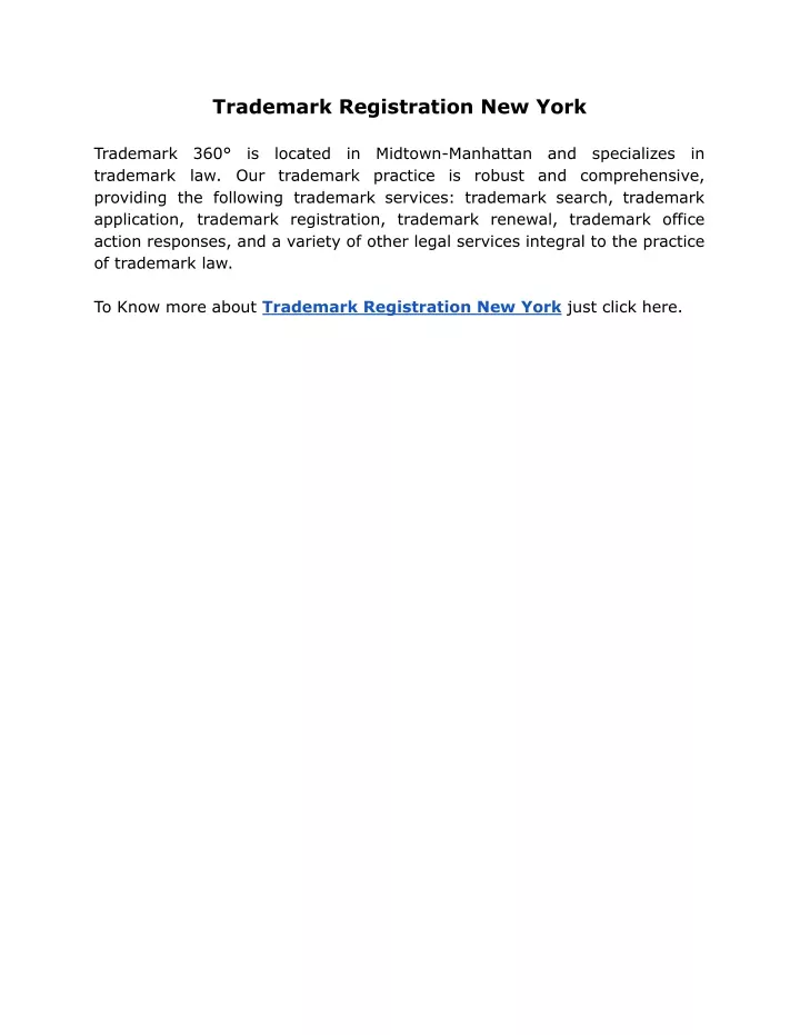 trademark registration new york