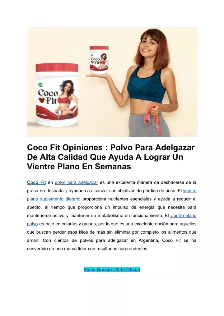 coco fit opiniones polvo para adelgazar de alta