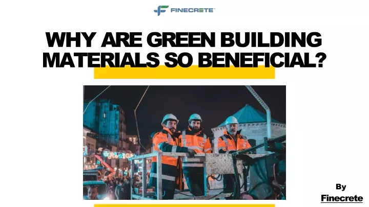why are green building
