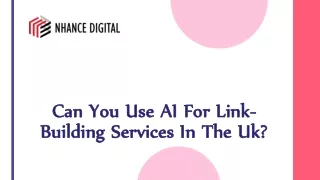 can you use ai for link building services in the uk