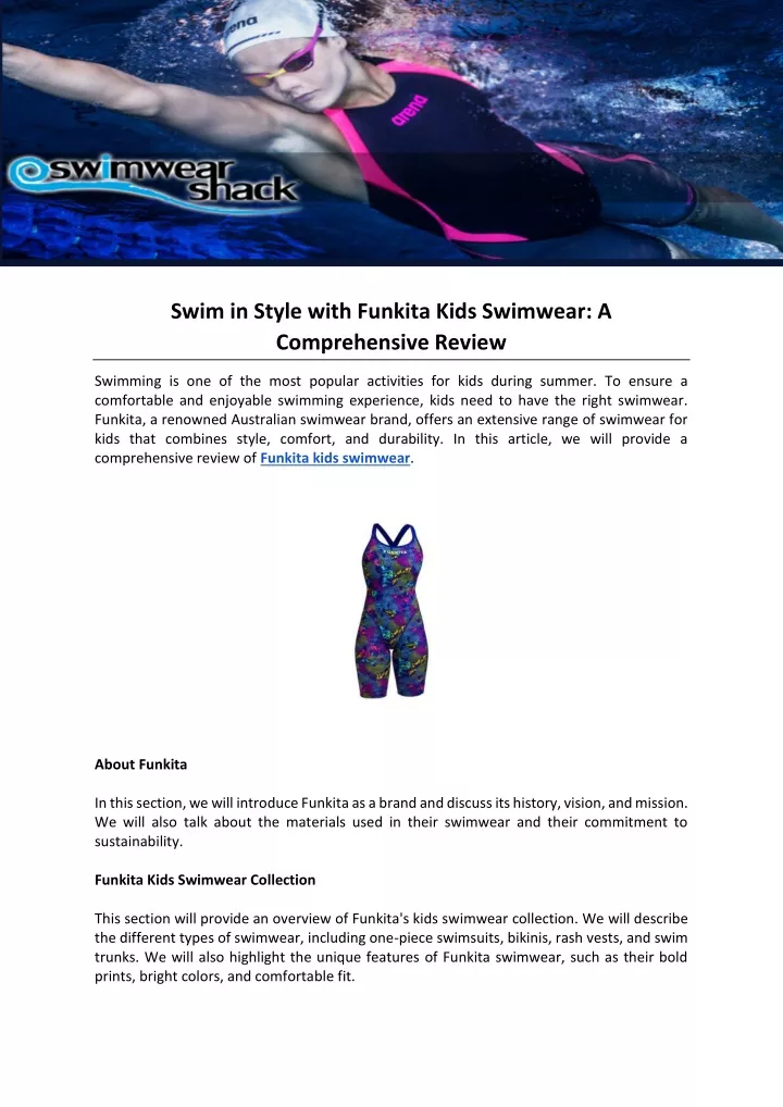 swim in style with funkita kids swimwear