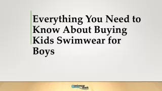 Everything You Need to Know About Buying Kids Swimwear for Boys