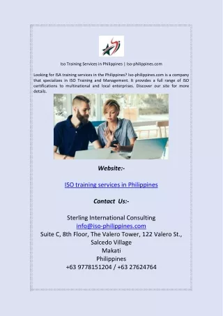 Iso Training Services in Philippines Iso-philippines com