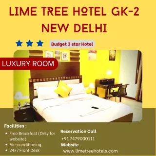 Best Hotel in Greater Kailash Delhi | Limetree