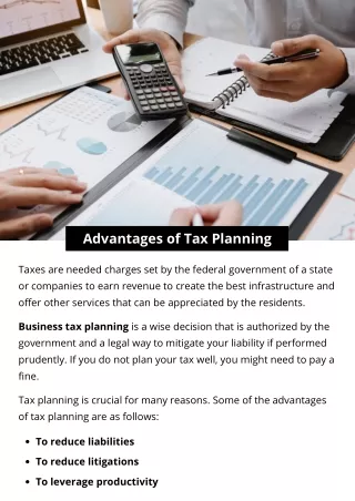 advantages of tax planning