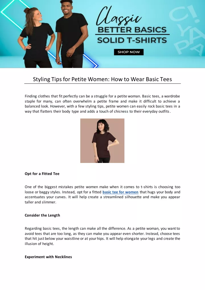 styling tips for petite women how to wear basic